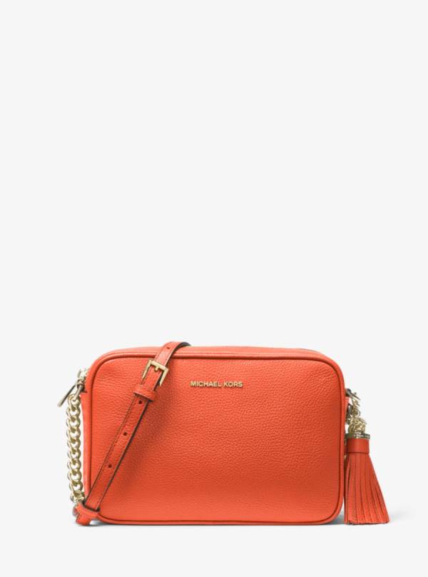 Damske Crossbody Kabelka Michael Kors Ginny Leather Oranžové Hnede - Kabelky Michael Kors Obchod | PNZUX-0932